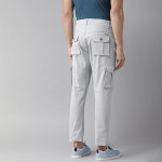 Men Stretchable Slim Fit Solid Cargos